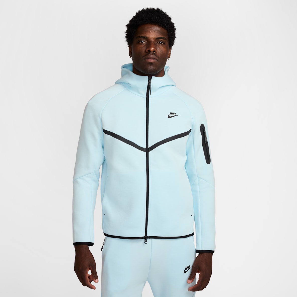 Nike テックフリースset up light blue(水色) M size NIKE テックフリース水色 セットアップ上下